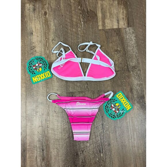 Dixxon Flannel Co Serape Striped Pink Bikini Two Piece Swimsuit Women's S NWT - Picture 5 of 8